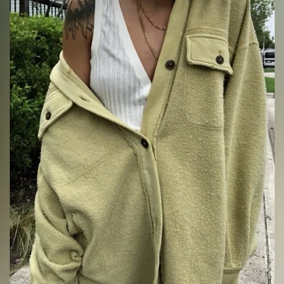 Free People Muted Green Ruby Jacket M - Picture 2 of 8